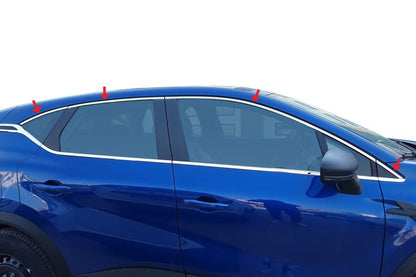 Upper window trim stainless steel (8 pcs) for Renault Captur 2019- - image 1