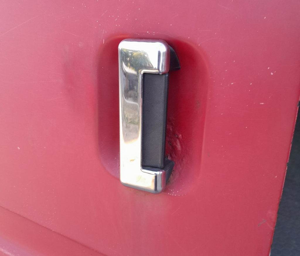 Covers for handles (4 pcs., Stainless steel.) for Ford Transit 1991-2000 - Reelken Auto