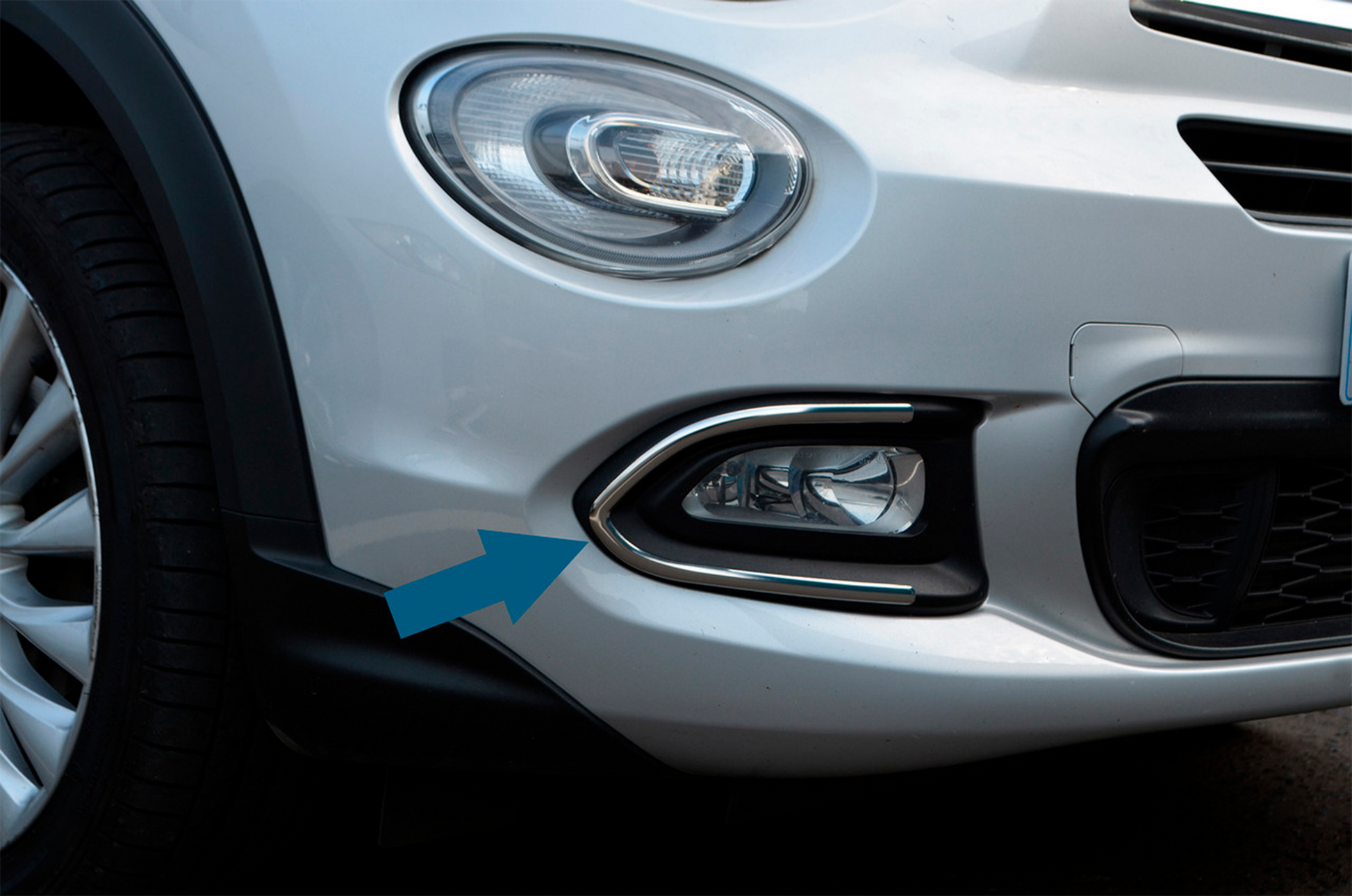 Fog Light Covers (Stainless Steel) for Fiat 500X 2014-2024 - image 1