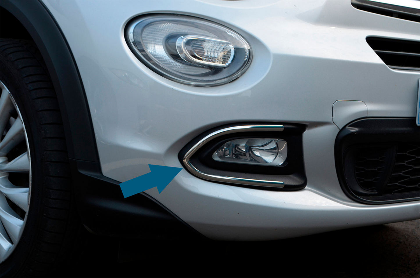 Fog Light Covers (Stainless Steel) for Fiat 500X 2014-2024 - image 1