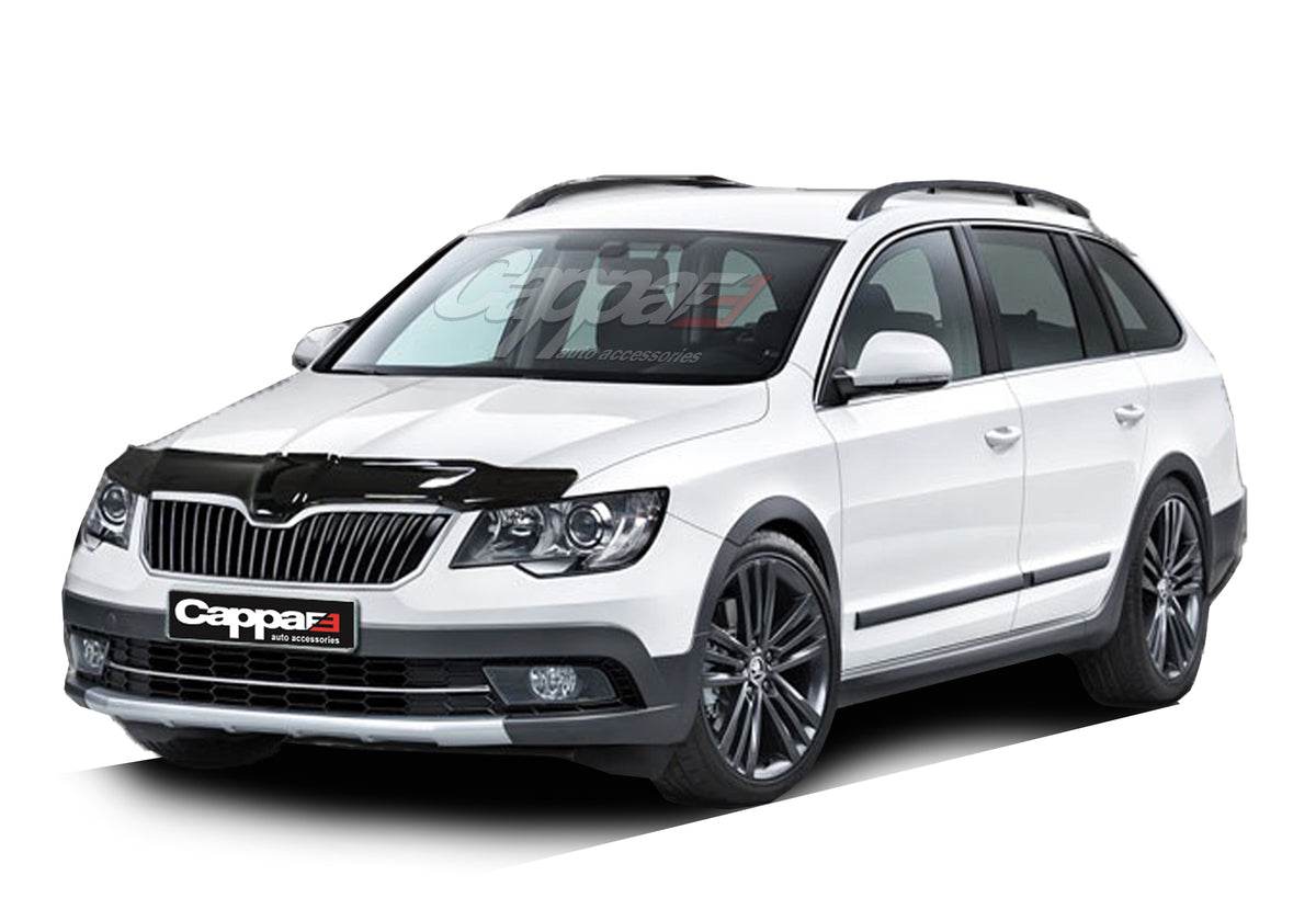 The hood deflector 2013-2015 (EuroCap) for Skoda Superb 2009-2015 - Reelken Auto