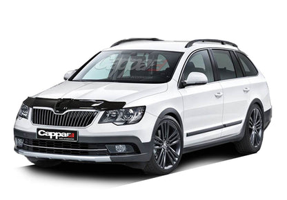 The hood deflector 2013-2015 (EuroCap) for Skoda Superb 2009-2015 - Reelken Auto