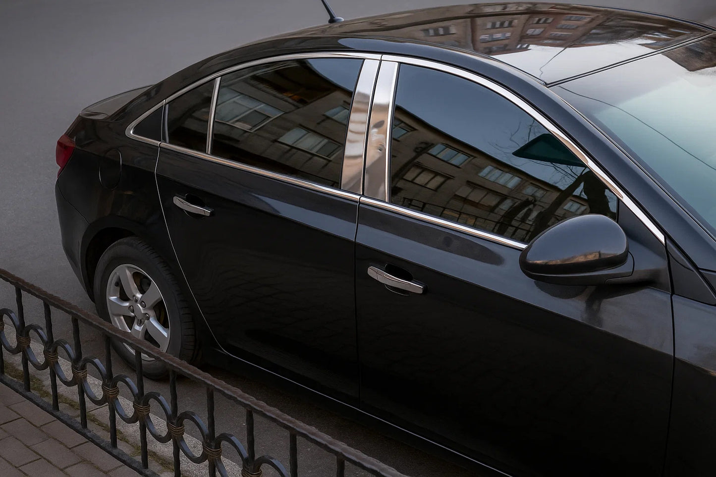 Stainless Steel Pillar Covers (6 pcs) for Chevrolet Cruze 2009-2015 - image 1