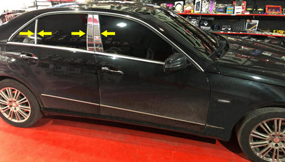 Stainless Steel Door Pillar Trim (6 pcs) for Mercedes E-сlass W212 2009-2016 - image 1