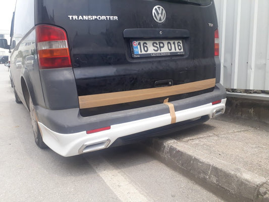 Rear lower Sport 3 bumper extension (primed for painting) for Volkswagen T5 Caravelle 2004-2010 - image 1