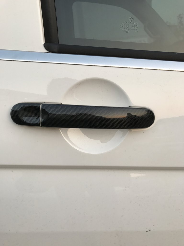 Pads on the handles (natural carbon) for Volkswagen Caddy 2010-2015 - image 1
