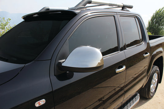 Mirror Covers (2 pcs, Stainless Steel) for Volkswagen Amarok 2010-2022 - image 1