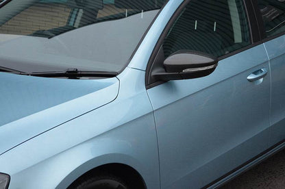 Covers for mirrors (2 pcs, natural carbon) for Volkswagen Scirocco - Reelken Auto