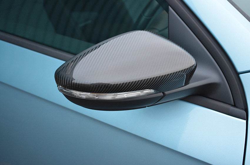 Covers for mirrors (2 pcs, natural carbon) for Volkswagen Scirocco - Reelken Auto