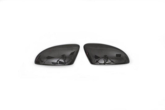 Covers for mirrors (2 pcs, natural carbon) for Volkswagen EOS 2011-2016 - Reelken Auto