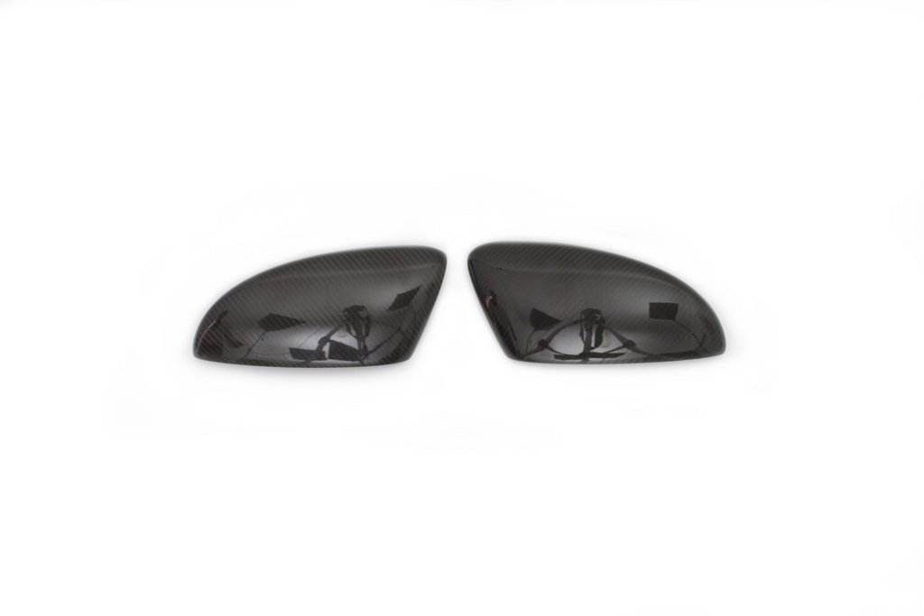 Covers for mirrors (2 pcs, natural carbon) for Volkswagen Passat CC 2008↗ - Reelken Auto