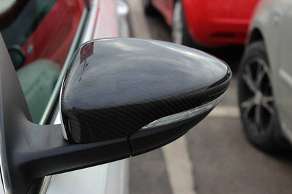 Covers for mirrors (2 pcs, natural carbon) for Volkswagen Passat CC 2008↗ - Reelken Auto