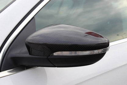 Covers for mirrors (2 pcs, natural carbon) for Volkswagen Passat CC 2008↗ - Reelken Auto