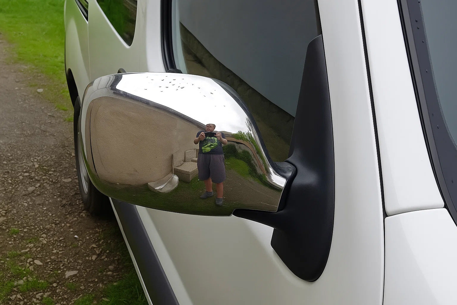 Chrome Mirror Covers (2004-2008, 2 pcs) for Renault Kangoo 1998-2008 - image 1