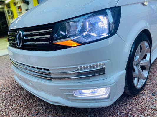 Front bumper lip Genis 2015-2018 (primed for painting) for Volkswagen T6 2015-2024 - image 1