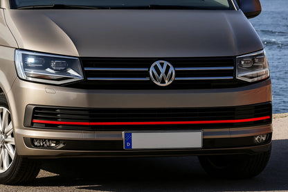 Bumper Grille Trim Covers 2015-2019 (3 pcs, Red) for Volkswagen T6 2015-2024 - image 6