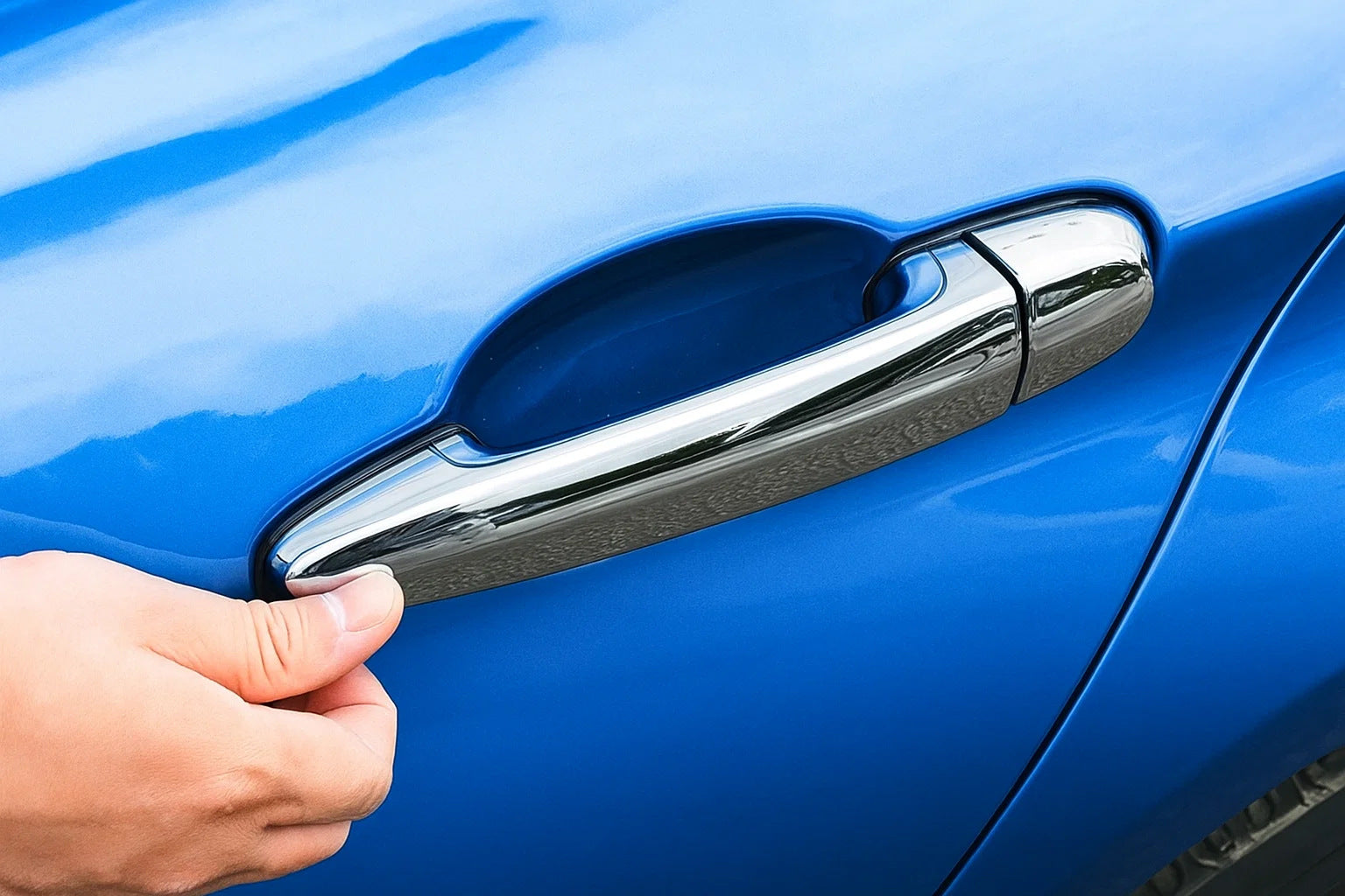 Chrome Door Handle Covers (4 pcs, Stainless Steel) for BMW 5 Series E-60/61 2003-2010 - image 4