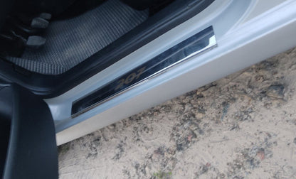 Carmos Door Sill Protectors (4 pcs, Stainless Steel) for Peugeot 207 2006-2014 - image 4