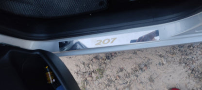 Carmos Door Sill Protectors (4 pcs, Stainless Steel) for Peugeot 207 2006-2014 - image 5