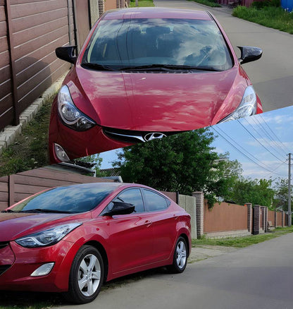 Covers for mirrors without cutout for turning BMW-style (2 pcs) for Hyundai Elantra (MD/UD) 2011-2015 - Reelken Auto