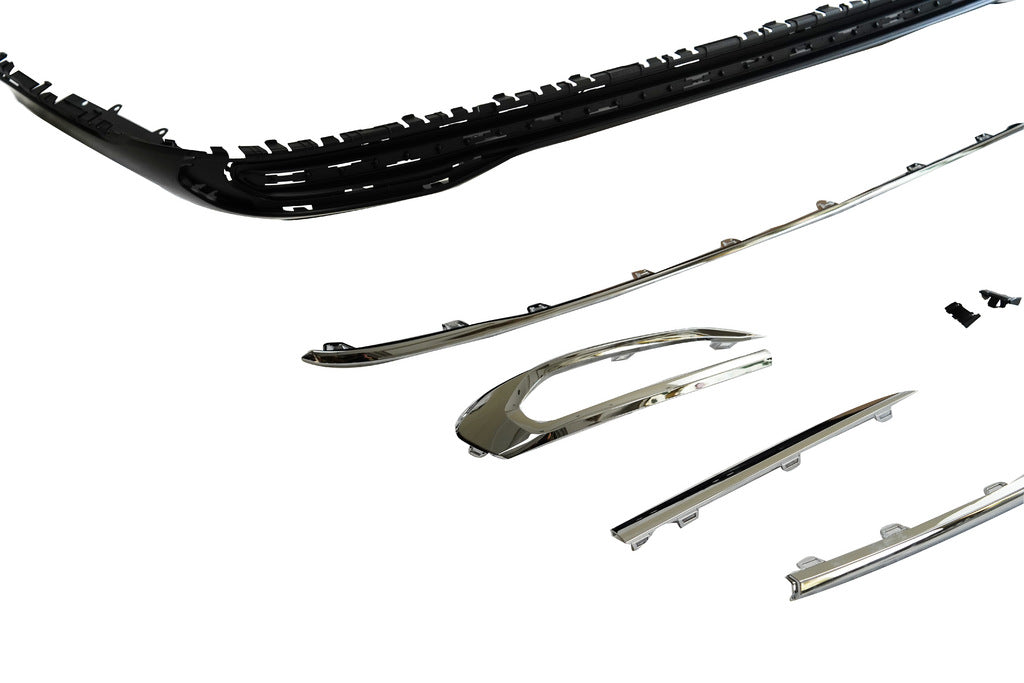 Rear diffuser with chrome for Audi A8 2018- - image 12