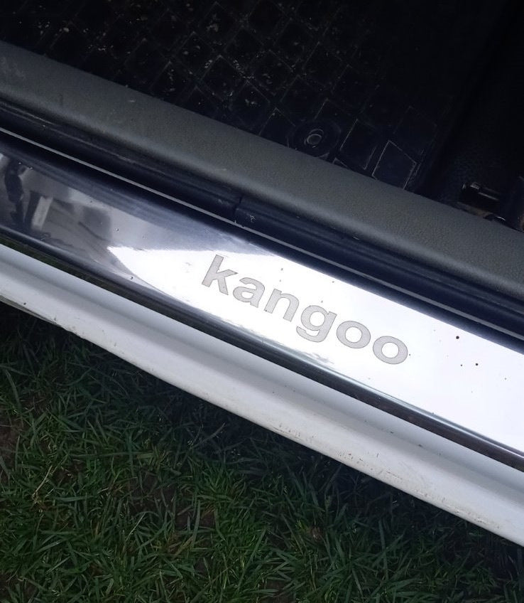 Carmos V1 Stainless Steel Door Sill Protectors for Renault Kangoo 1998-2008 - image 2