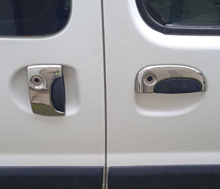 Chrome Door Handle Covers (Stainless Steel) for Renault Kangoo 1998-2008 - image 1