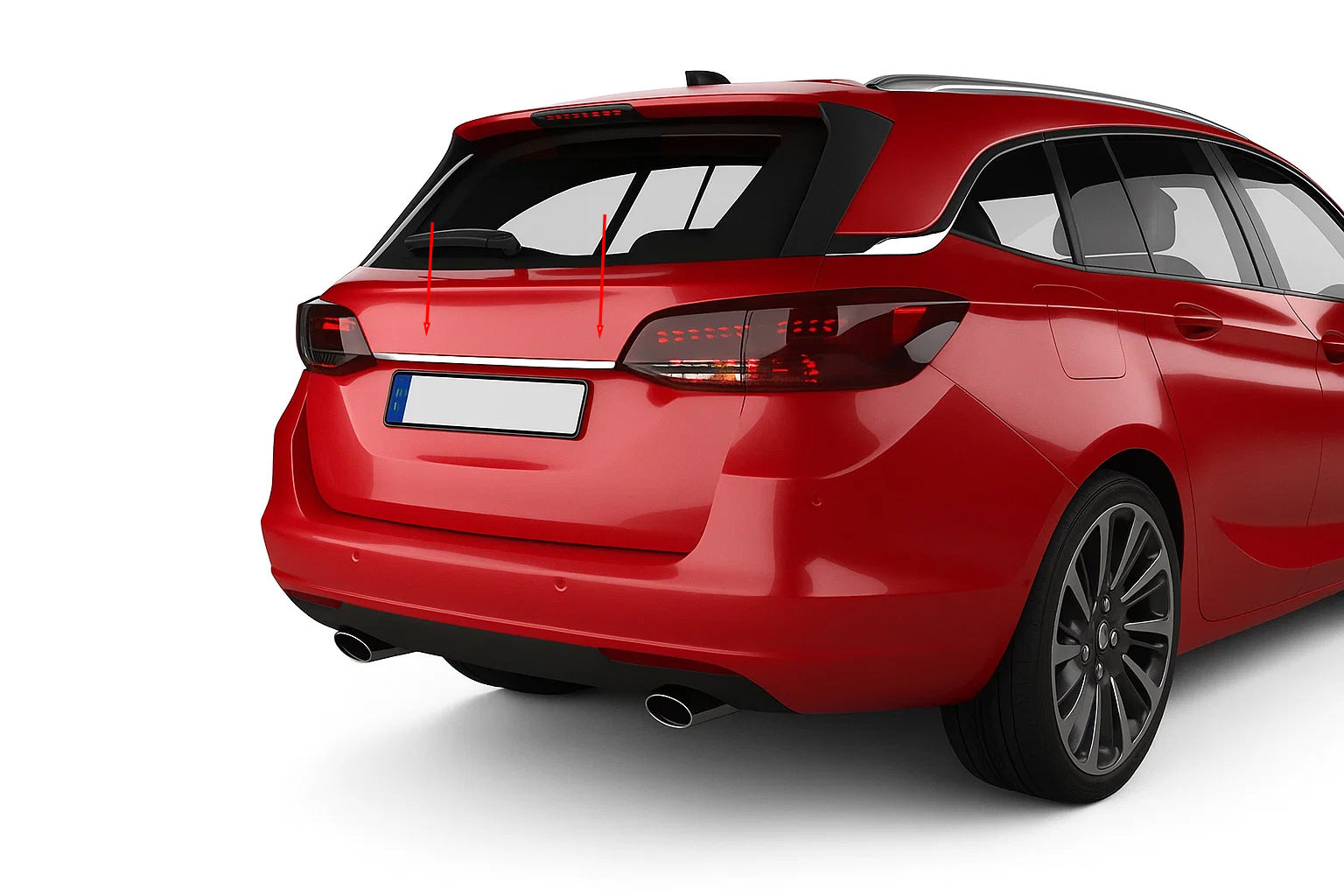 Chrome trim above license plate (SW, stainless steel) for Opel Astra K 2016-2021 - image 1