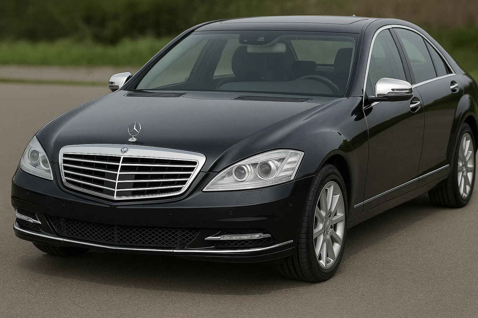 Mirror Covers (2 pcs, Stainless Steel) for Mercedes S-сlass W221 2005-2013 - image 1