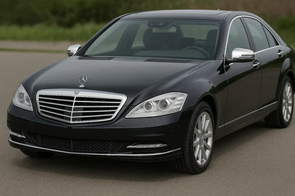 Mirror Covers (2 pcs, Stainless Steel) for Mercedes S-сlass W221 2005-2013 - image 1