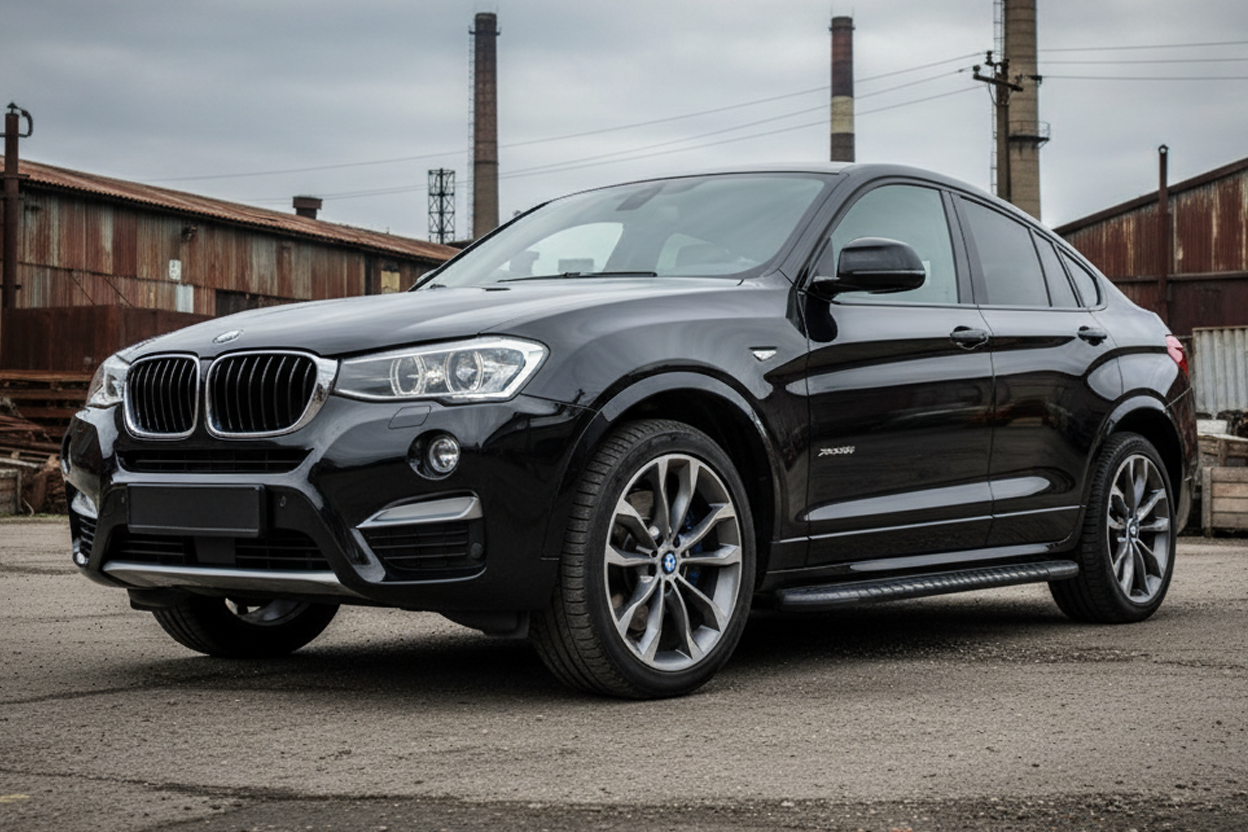 Side Steps Bosphore Black (2 pcs, Aluminum) for BMW X4 F-26 2014-2018 - image 1