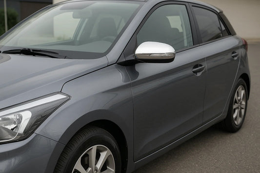 Mirror Covers V2 (2 pcs, Stainless Steel) for Hyundai I-20 2014-2020 - image 1