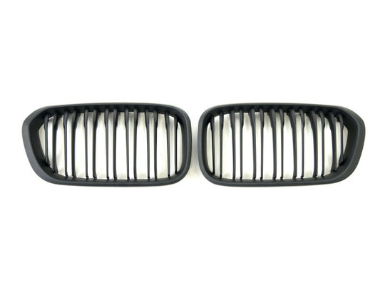 M-Look Kidney Grilles (2015-2019, Matte Black) for BMW 1 Series F20/F21 2011-2019 - image 2