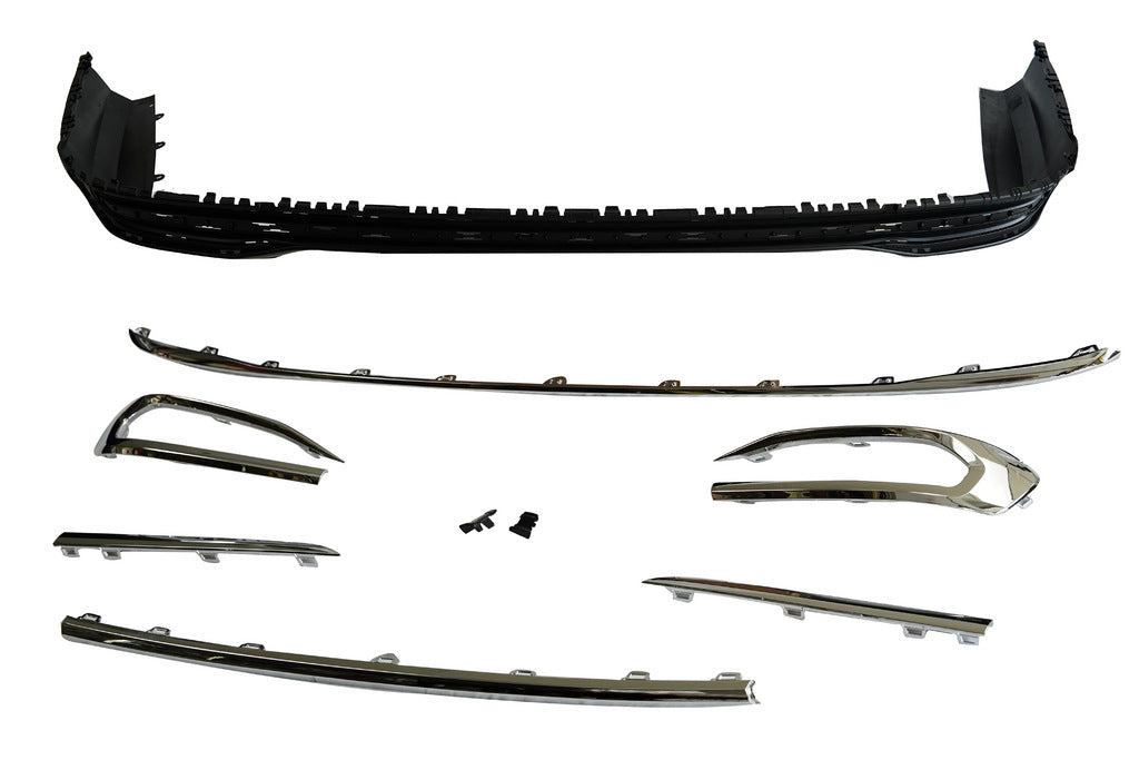 Rear diffuser with chrome for Audi A8 2018- - image 3