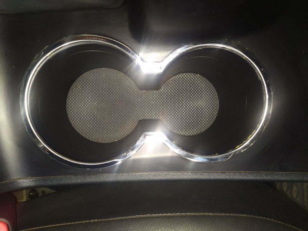 Cup holder rings (stainless) for Hyundai IX-35 2010-2015 - Reelken Auto