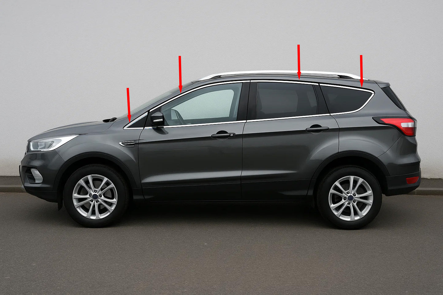 Upper Window Trim (12 pcs, Stainless Steel) for Ford Kuga/Escape 2013-2019 - image 1