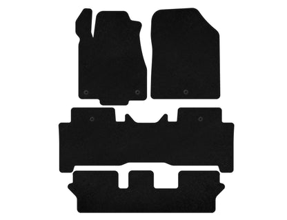 Textile Floor Mats Premium (3 Rows, Black) for Acura MDX 2007-2013 - image 1