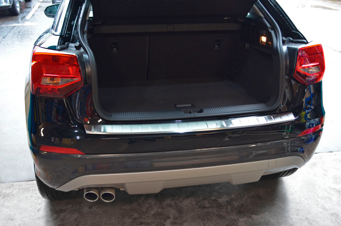 Rear bumper protector OmsaLine (stainless steel) for Audi Q2 2016- - image 2