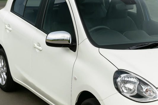 Mirror Covers (2 pcs, Stainless Steel) for Nissan Note 2012-2020 - image 1