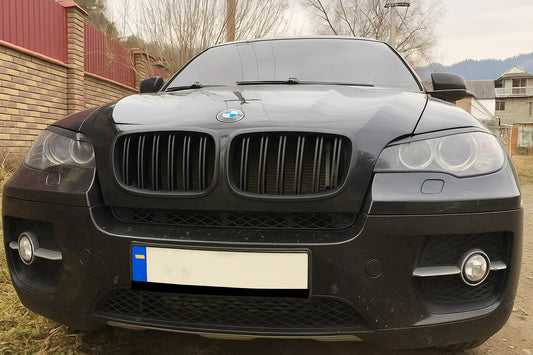 Kidneys M-Look (black matte) for BMW X6 E71 2008-2014 - image 1