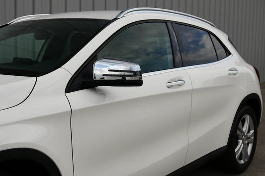 Mirror Covers (2 pcs, Stainless Steel) for Mercedes GLA X156 2014-2019 - image 1