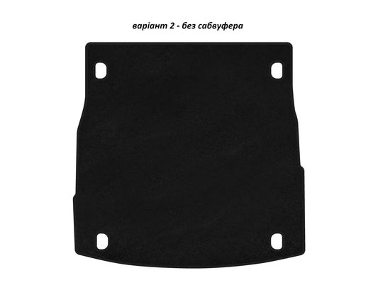 Trunk mat textile Premium V-2 (without subwoofer, Black) for Alfa Romeo Stelvio - image 1