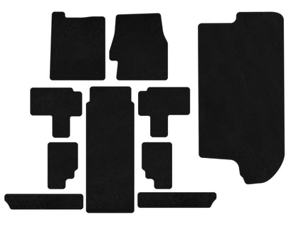 Textile Floor Mats Premium (Full Set, Black) for Kia Carnival 2002-2013 - image 1