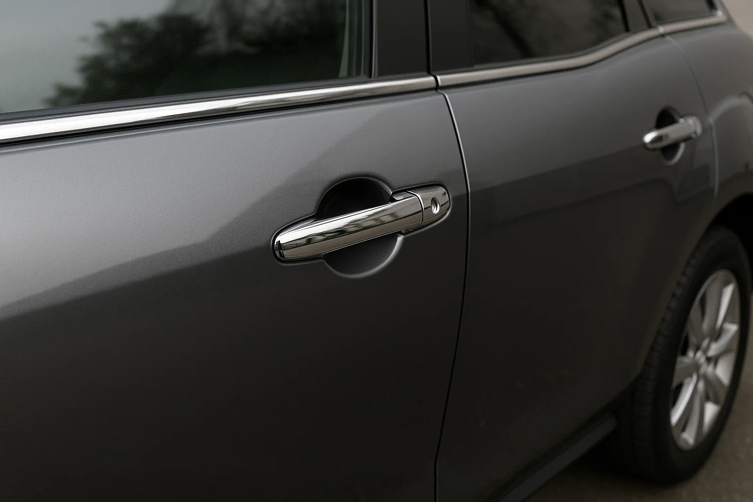 Chrome Door Handle Covers V2 (4 pcs, Stainless Steel) for Mazda CX-7 2006-2012 - image 1