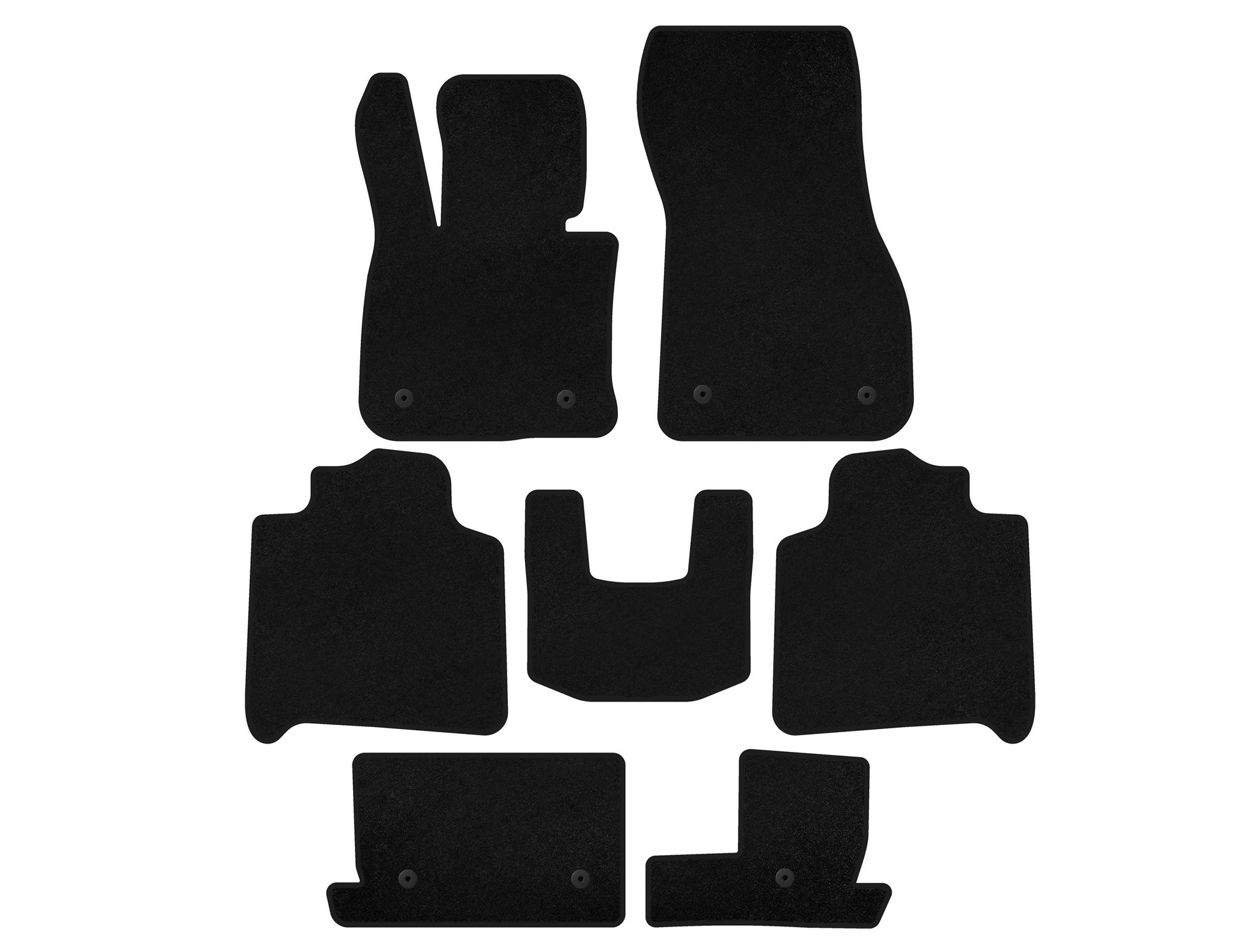 Textile Floor Mats Premium (For F46, 3 Rows, Black) for BMW 2 Series Active Tourer F45/F46 2014-2021 - image 1