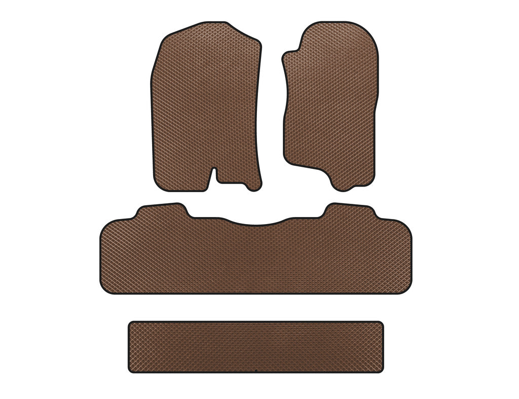 EVA floor mats (3 rows, 2007-2014, Brown) for Chevrolet Tahoe 2007-2014 - image 1