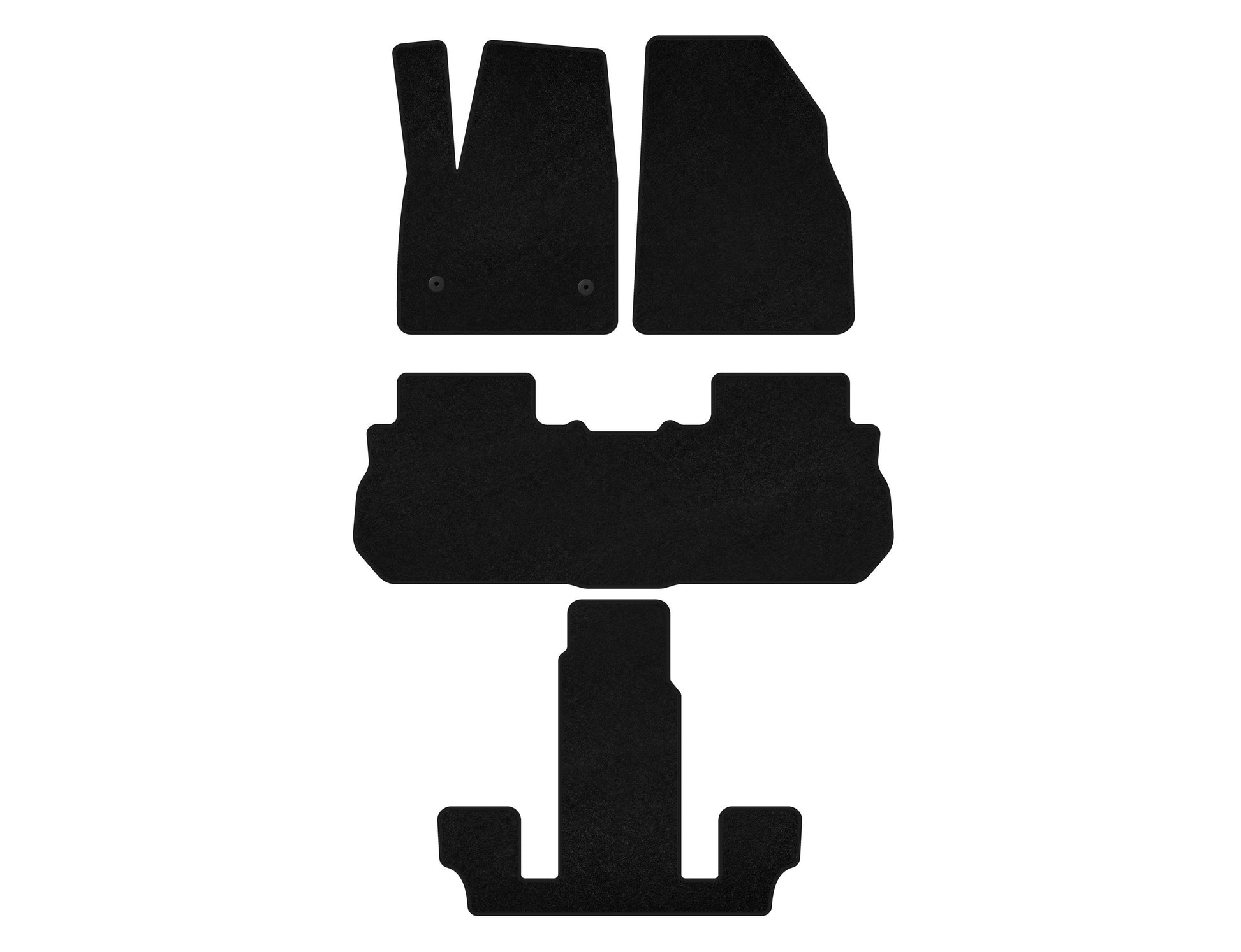 Premium Textile Floor Mats (3 Rows, 2017-2019, Black) for GMC Acadia 2017- - image 1