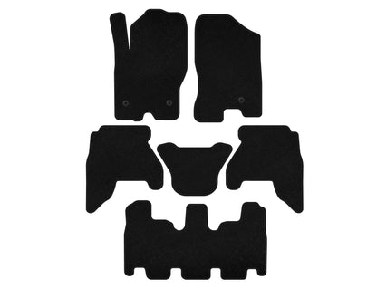 Textile Floor Mats Premium V1 (3 Rows, Black) for Nissan Pathfinder R51 2005-2014 - image 1