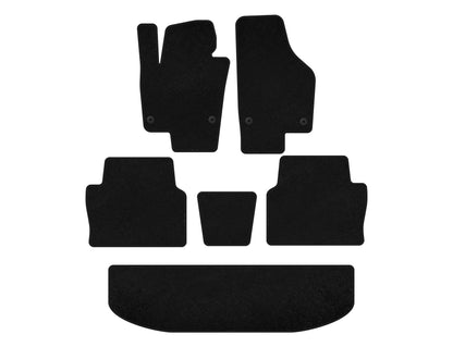 Textile Floor Mats Classic (3 Rows, Black) for Seat Alhambra 2010- - image 1