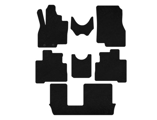 Textile Floor Mats Premium (3 Rows, 7-Seater, Black) for Mitsubishi Grandis 2003-2011 - image 1